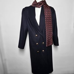 Vintage Christopher & Banks Womens Wool blend Coat Medium Shoulder Pads